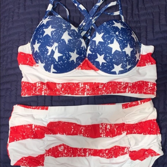 Super cutie high waist bikini with cross over ches - Picture 2 of 2